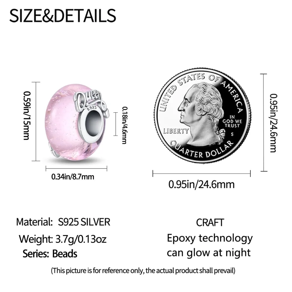 KUNSIR Bead Charm in Argento Sterling 925 con Cubic Zirconia, Compatibile con Braccialetti e Collane Europei - immagine 6