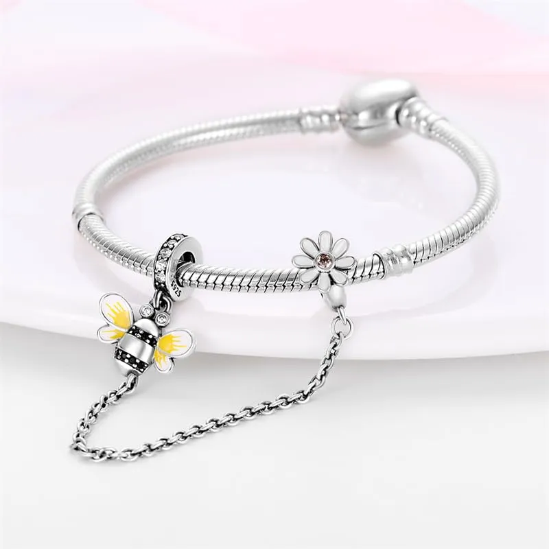 KUNSIR Ciondolo in Argento Sterling 925 con Cubic Zirconia per Braccialetti e Collane Europei - immagine 3