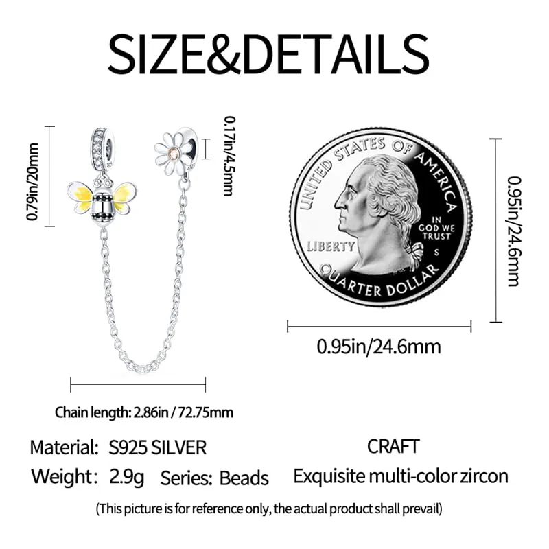 KUNSIR Ciondolo in Argento Sterling 925 con Cubic Zirconia per Braccialetti e Collane Europei - immagine 5