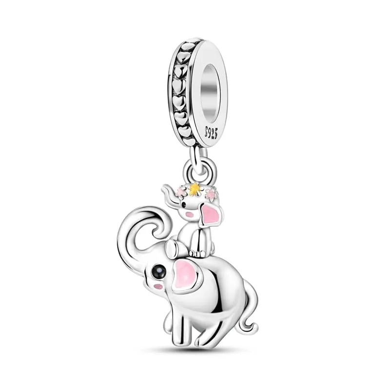 KUNSIR Ciondolo in Argento Sterling 925 con Cubic Zirconia per Braccialetti e Collane Europei - immagine 1