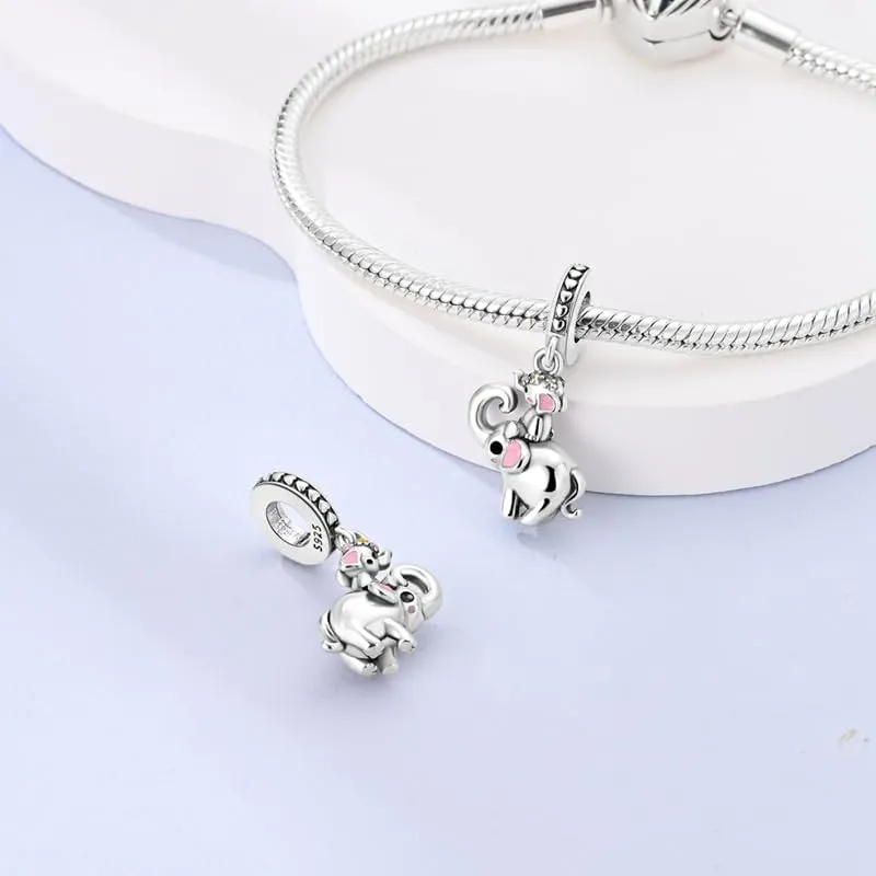 KUNSIR Ciondolo in Argento Sterling 925 con Cubic Zirconia per Braccialetti e Collane Europei - immagine 2