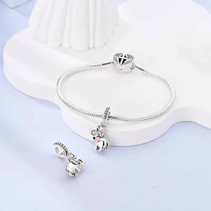 KUNSIR Ciondolo in Argento Sterling 925 con Cubic Zirconia per Braccialetti e Collane Europei - immagine 3
