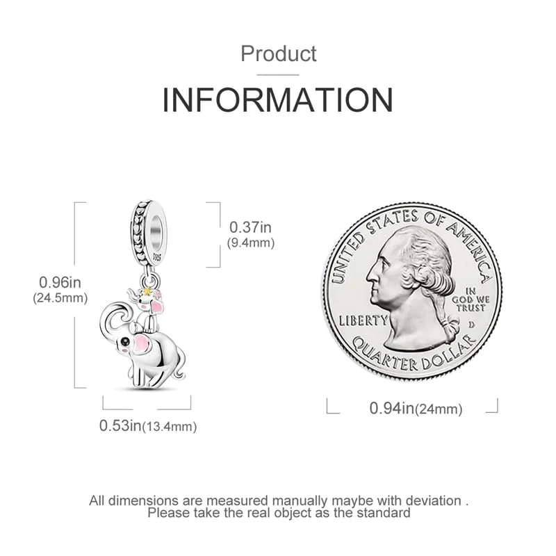 KUNSIR Ciondolo in Argento Sterling 925 con Cubic Zirconia per Braccialetti e Collane Europei - immagine 5