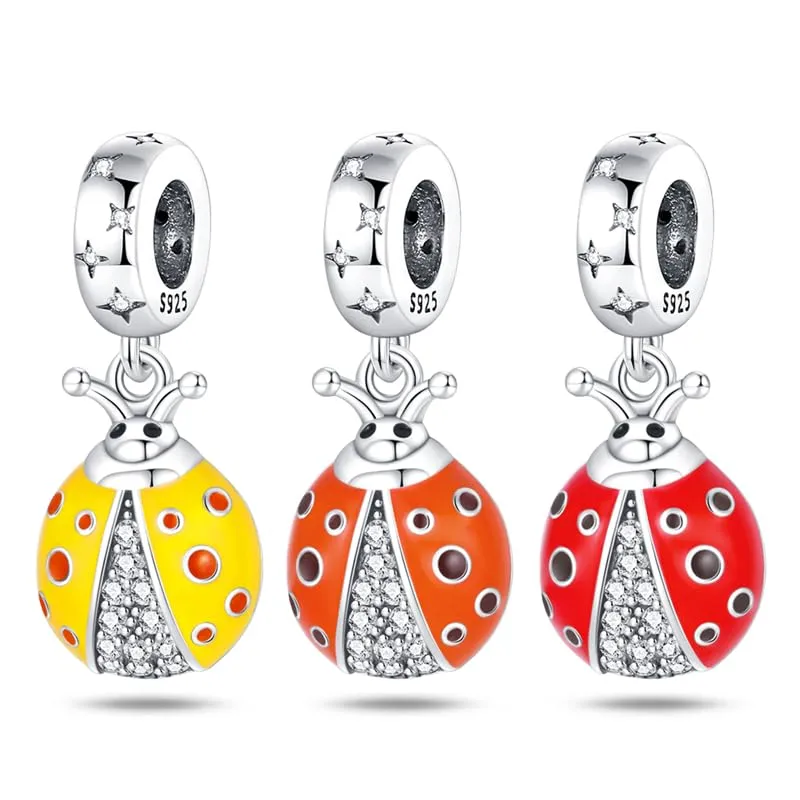 KUNSIR Bead Charm Ciondolo Argento Sterling 925 con Cubic Zirconia per Braccialetti e Collane Europei - immagine 4