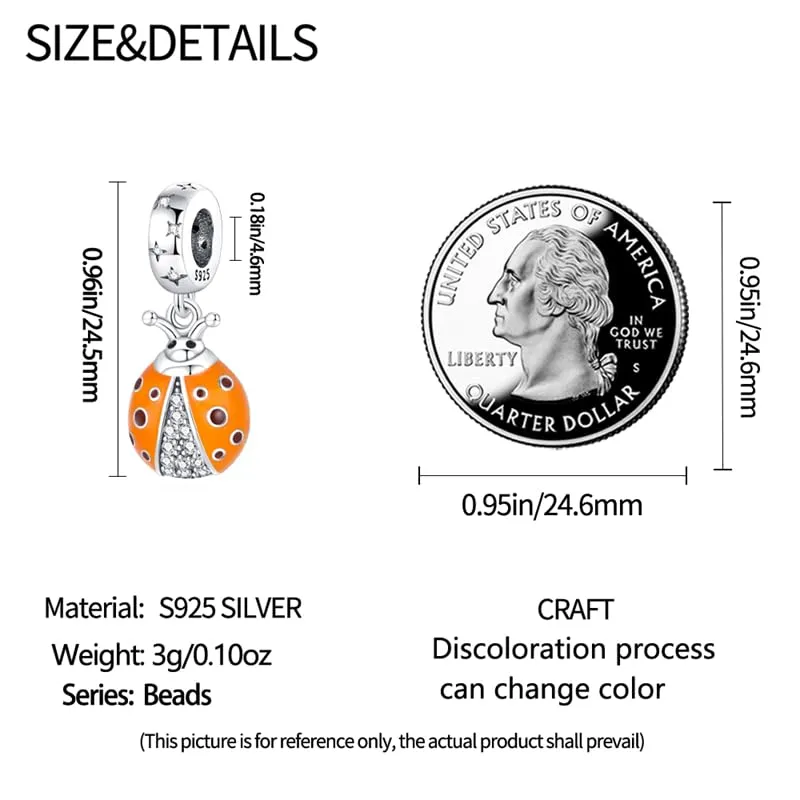 KUNSIR Bead Charm Ciondolo Argento Sterling 925 con Cubic Zirconia per Braccialetti e Collane Europei - immagine 6