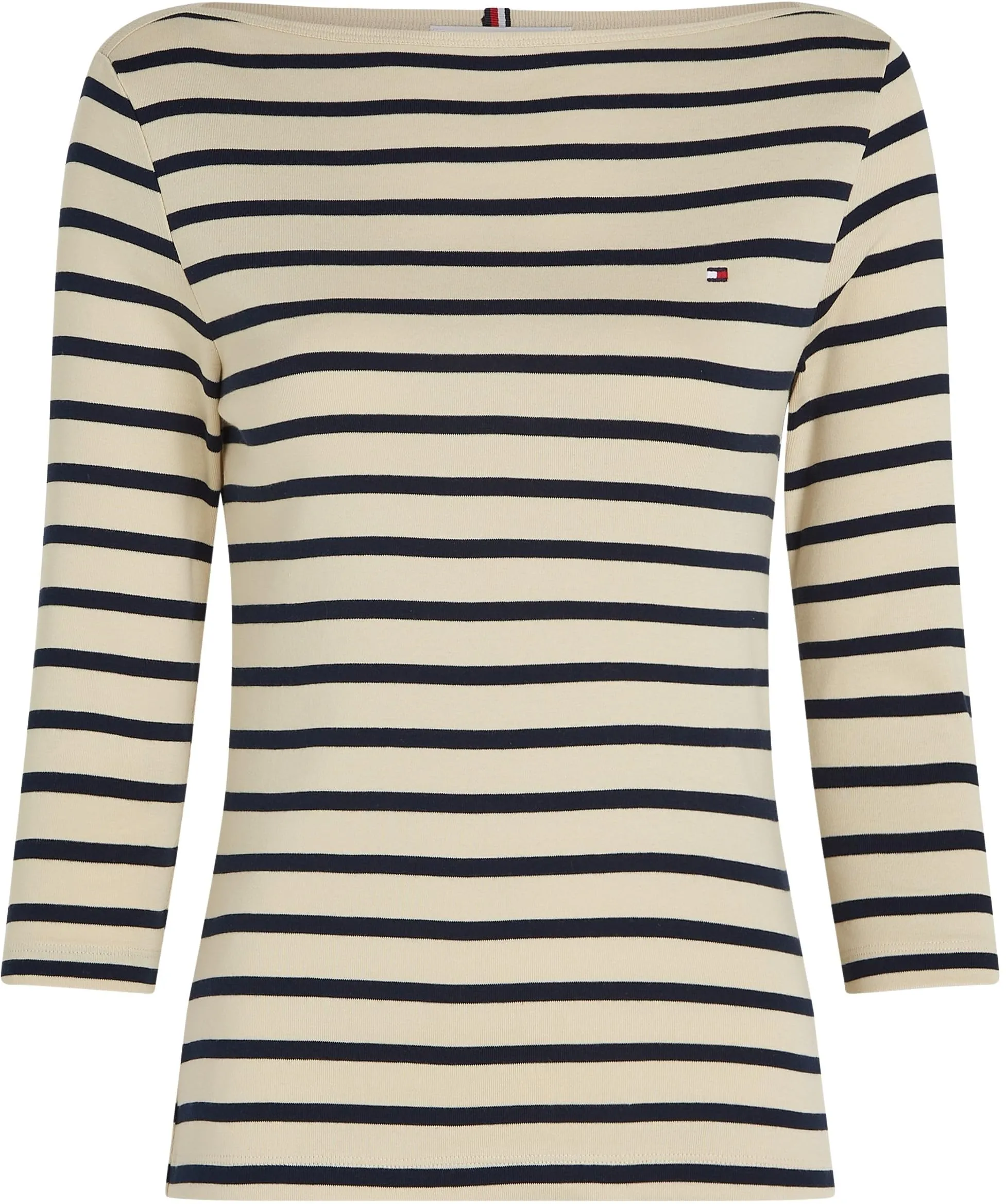 Tommy Hilfiger Donna Maglietta Maniche Lunghe New Cody Slim Scollo a Barca, Multicolore, XXS - immagine 5