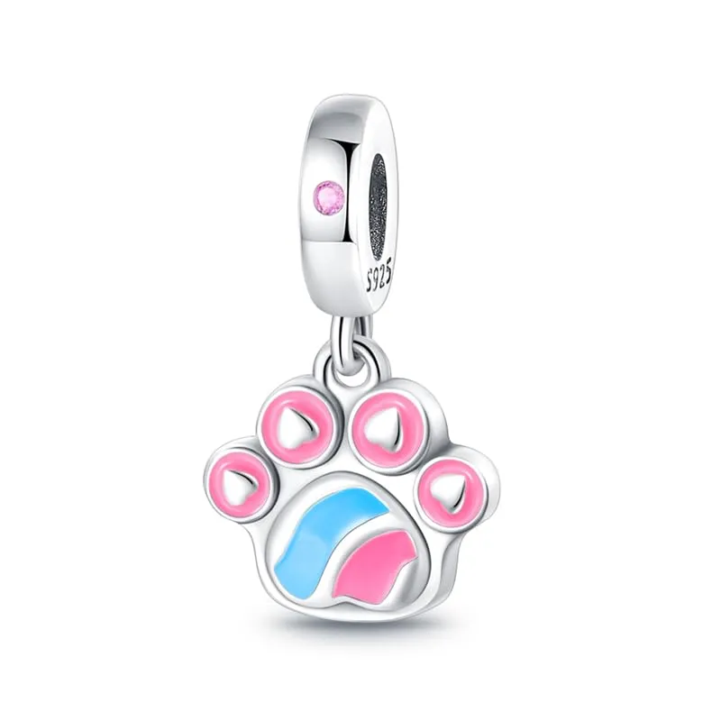 KUNSIR Bead Charm in Argento Sterling 925 con Cubic Zirconia per Braccialetti e Collane Europei - immagine 1