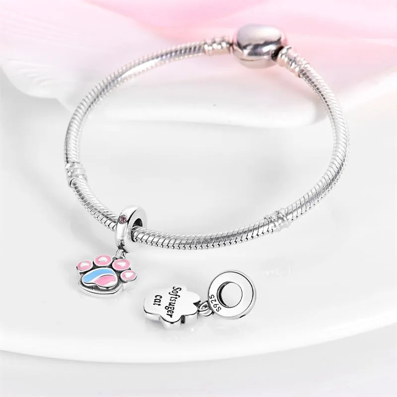 KUNSIR Bead Charm in Argento Sterling 925 con Cubic Zirconia per Braccialetti e Collane Europei - immagine 3