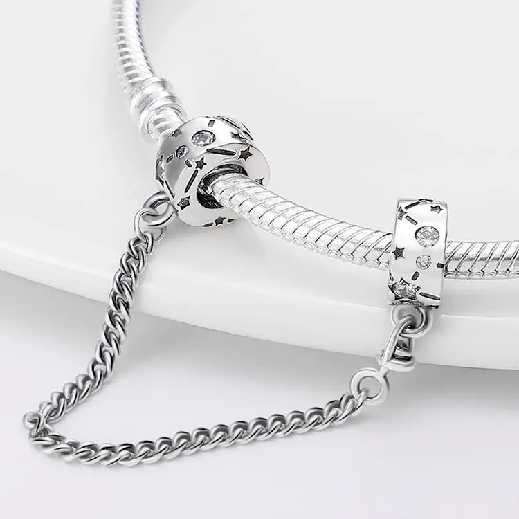 KUNSIR Bead Charm in Argento Sterling 925 con Cubic Zirconia per Braccialetti e Collane Europei - immagine 2