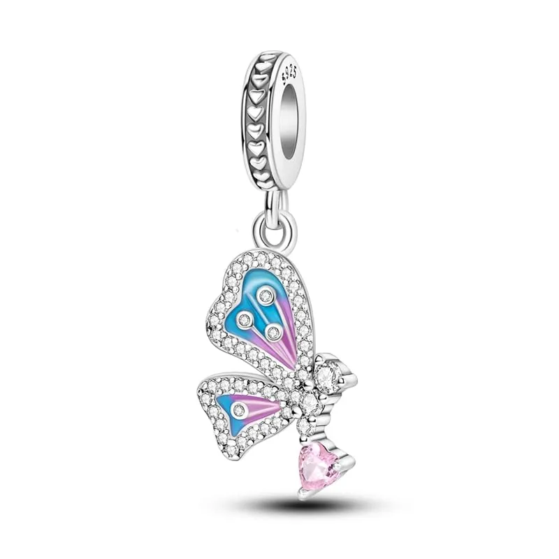 KUNSIR Bead Charm in Argento Sterling 925 con Cubic Zirconia per Braccialetti e Collane Europei - immagine 1