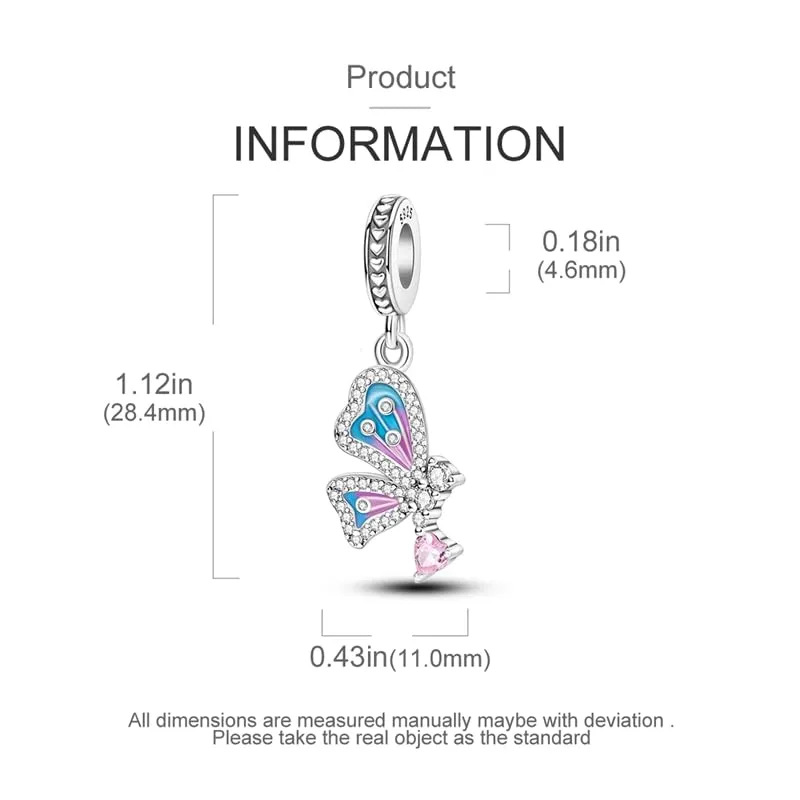 KUNSIR Bead Charm in Argento Sterling 925 con Cubic Zirconia per Braccialetti e Collane Europei - immagine 5
