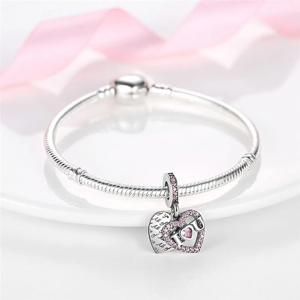 KUNSIR Bead Charm in Argento Sterling 925 con Cubic Zirconia per Braccialetti e Collane Europei - immagine 2