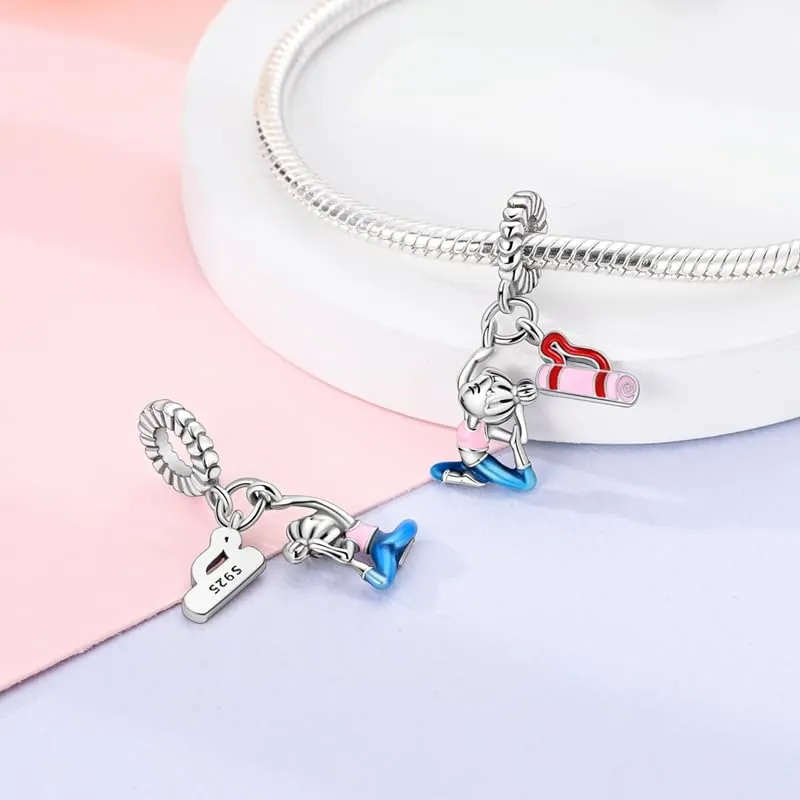 KUNSIR Bead Charm Ciondolo Argento Sterling 925 con Cubic Zirconia per Braccialetti e Collane Europei - immagine 2