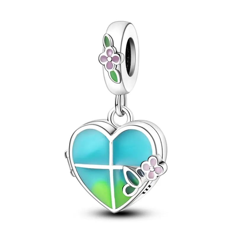 KUNSIR Bead Charm in Argento Sterling 925 con Cubic Zirconia per Braccialetti e Collane Europei - immagine 1