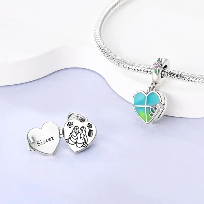KUNSIR Bead Charm in Argento Sterling 925 con Cubic Zirconia per Braccialetti e Collane Europei - immagine 2
