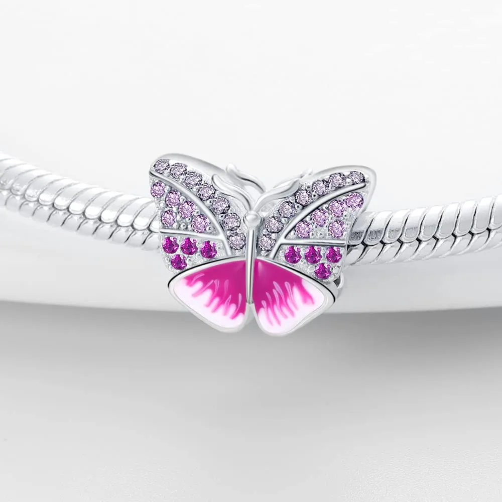 KUNSIR Bead Charm in Argento Sterling 925 con Cubic Zirconia per Braccialetti e Collane Europei - immagine 2