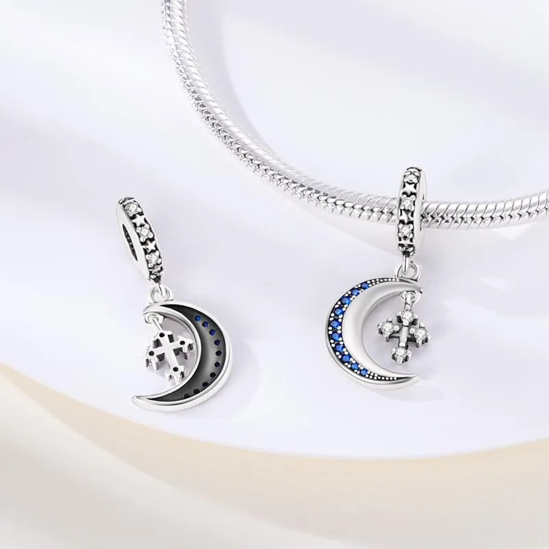 KUNSIR Bead Charm Ciondolo Argento Sterling 925 con Cubic Zirconia per Pandora, Compatibile con Braccialetti e Collane Europei - immagine 2