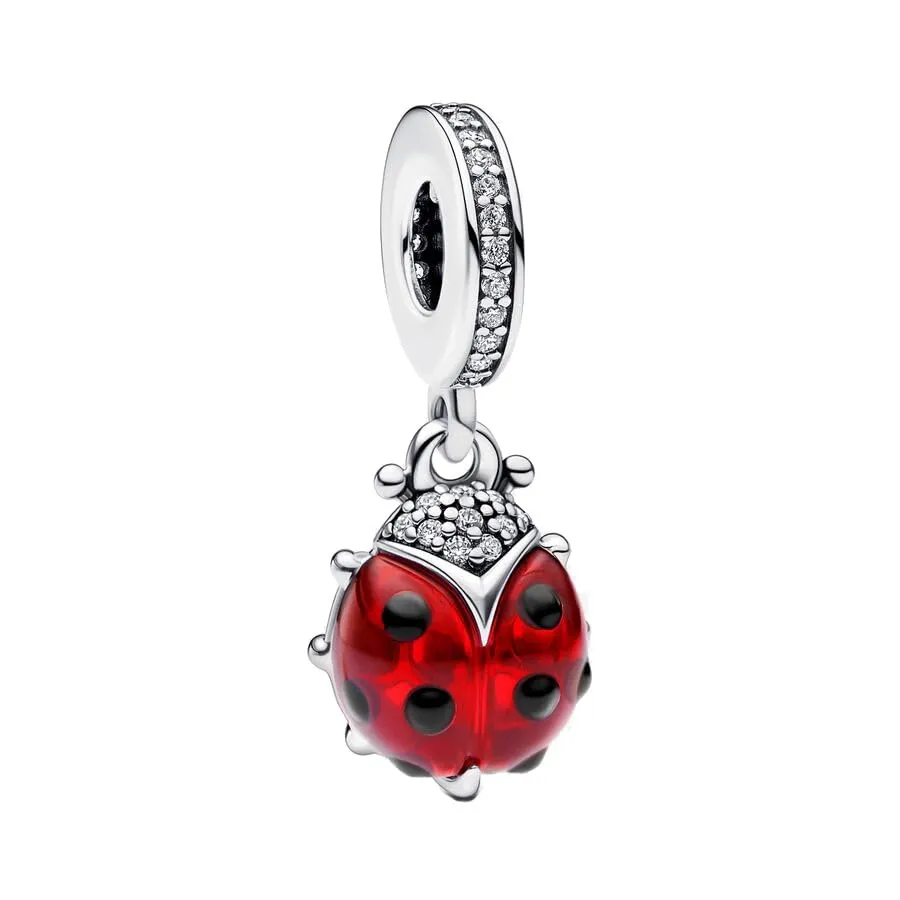KUNSIR Bead Charm Ciondolo Argento Sterling 925 con Cubic Zirconia per Braccialetti e Collane Europei - immagine 1