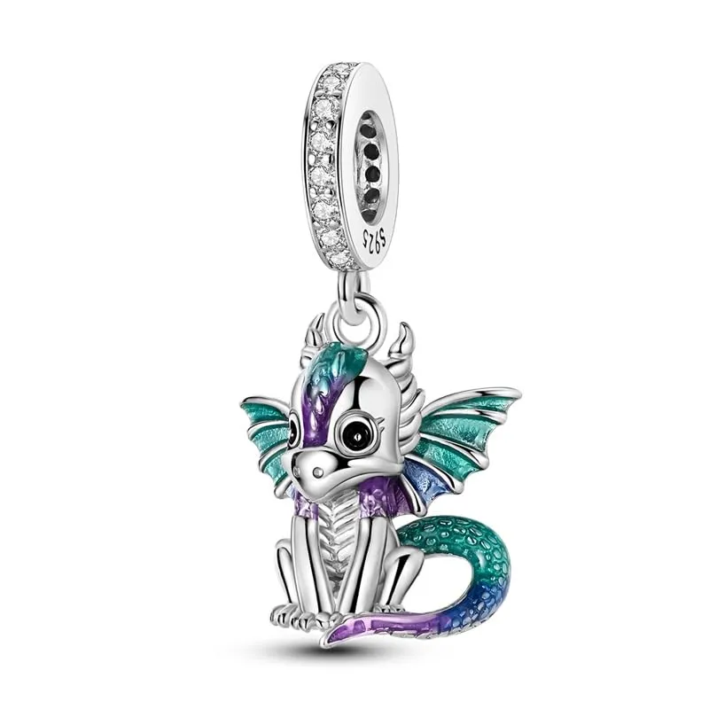 KUNSIR Bead Charm in Argento Sterling 925 con Cubic Zirconia per Braccialetti e Collane Europei - immagine 2