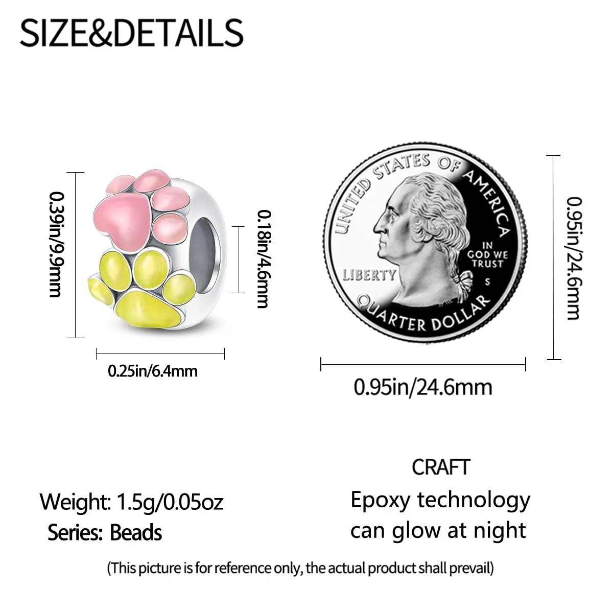 KUNSIR Bead Charm in Argento Sterling 925 con Cubic Zirconia per Braccialetti e Collane Europei - immagine 6