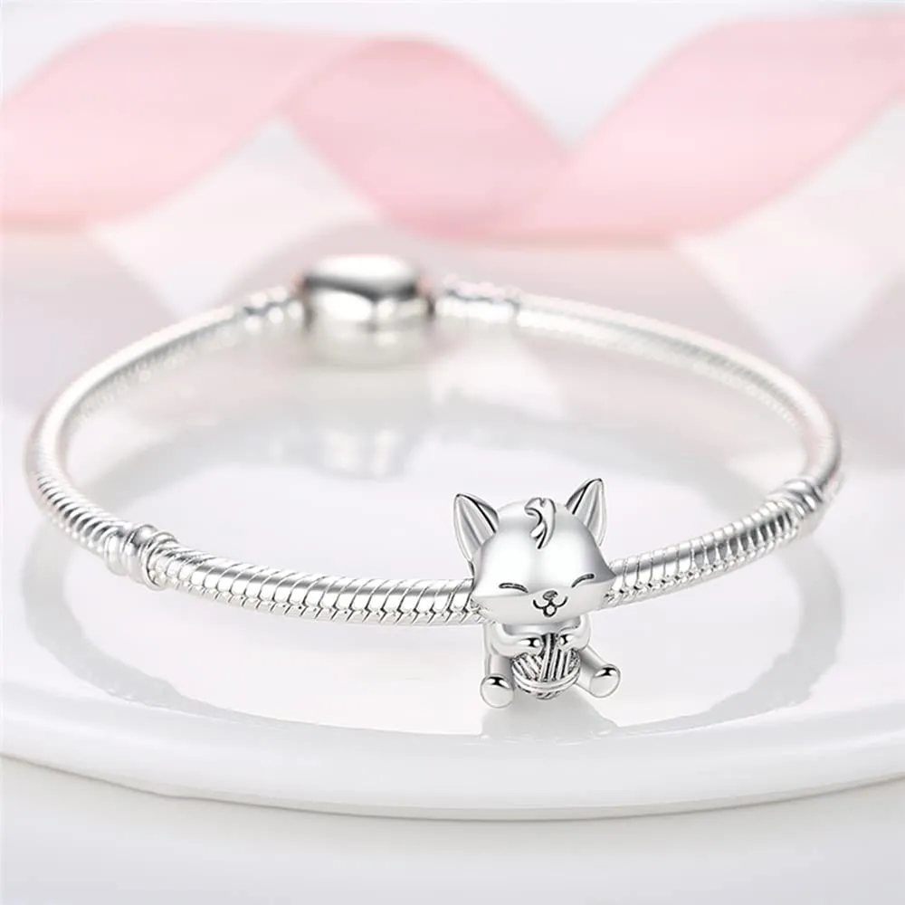 KUNSIR Bead Charm in Argento Sterling 925 con Cubic Zirconia per Braccialetti e Collane Europei - immagine 2