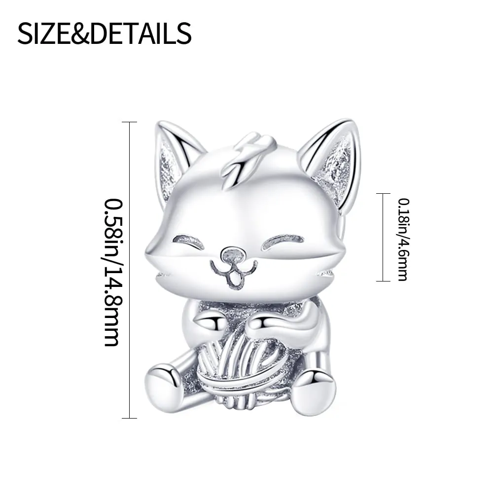 KUNSIR Bead Charm in Argento Sterling 925 con Cubic Zirconia per Braccialetti e Collane Europei - immagine 5