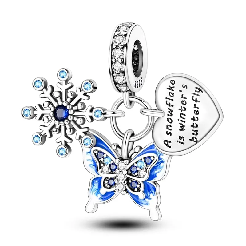 KUNSIR Bead Charm in Argento Sterling 925 con Cubic Zirconia per Braccialetti e Collane Europei - immagine 1