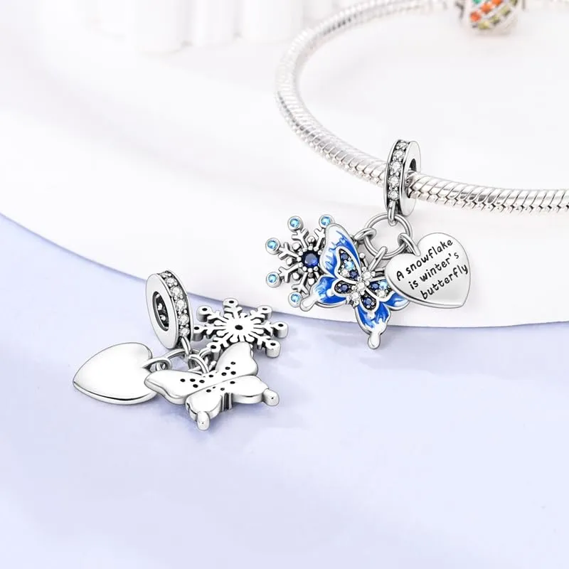 KUNSIR Bead Charm in Argento Sterling 925 con Cubic Zirconia per Braccialetti e Collane Europei - immagine 2