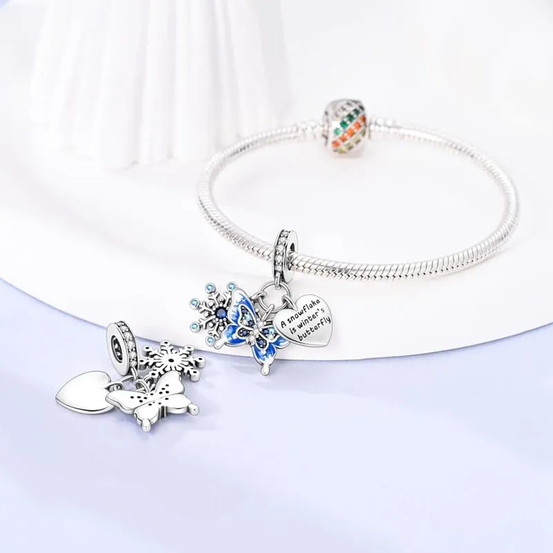 KUNSIR Bead Charm in Argento Sterling 925 con Cubic Zirconia per Braccialetti e Collane Europei - immagine 3