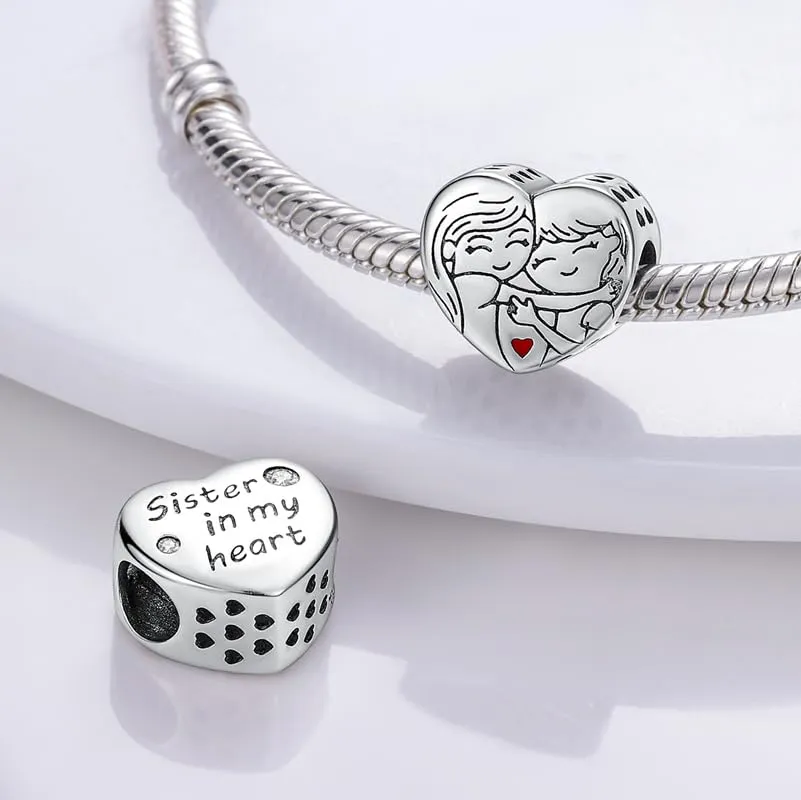 KUNSIR Bead Charm in Argento Sterling 925 con Cubic Zirconia per Braccialetti e Collane Europei - immagine 3