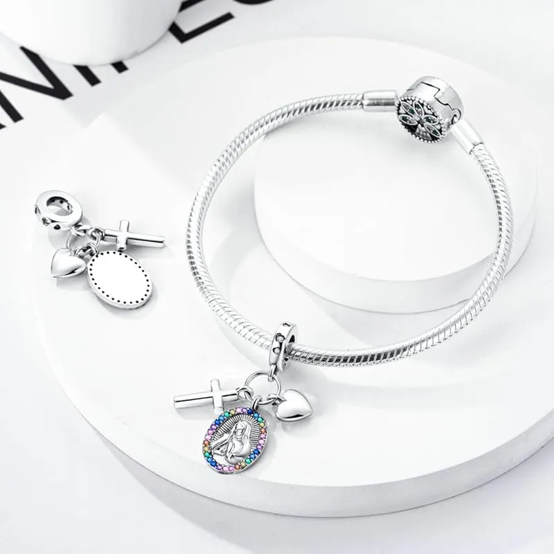 KUNSIR Ciondolo in Argento Sterling 925 con Cubic Zirconia per Braccialetti e Collane Europei - immagine 3