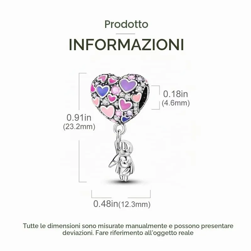 KUNSIR Bead Charm in Argento Sterling 925 con Cubic Zirconia per Braccialetti e Collane Pandora e Europei - immagine 5