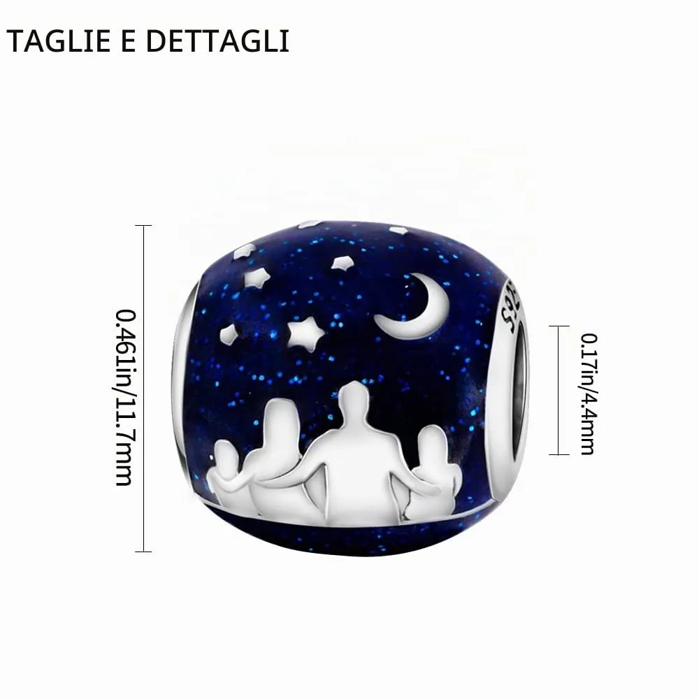 KUNSIR Bead Charm in Argento Sterling 925 con Cubic Zirconia per Braccialetti e Collane Europei - immagine 6