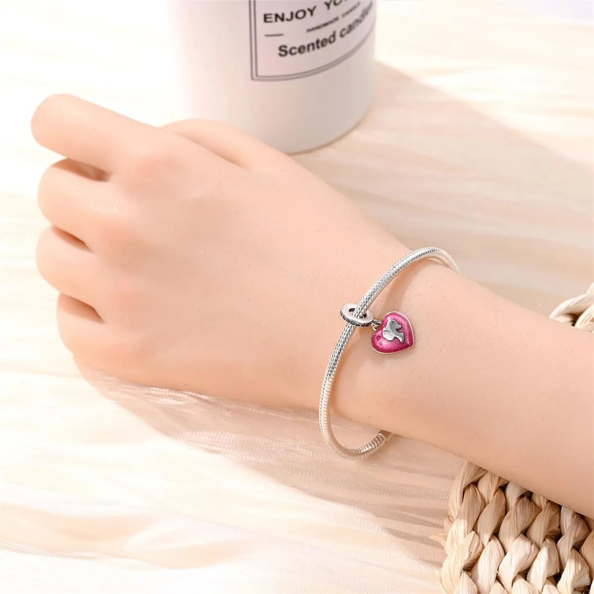 KUNSIR Ciondolo in Argento Sterling 925 con Cubic Zirconia per Braccialetti e Collane Europei - immagine 4