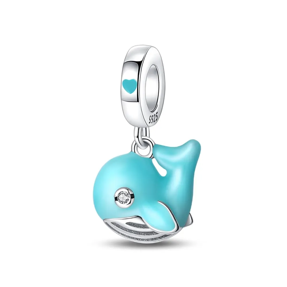 KUNSIR Ciondolo in Argento Sterling 925 con Cubic Zirconia per Braccialetti e Collane Europei - immagine 1