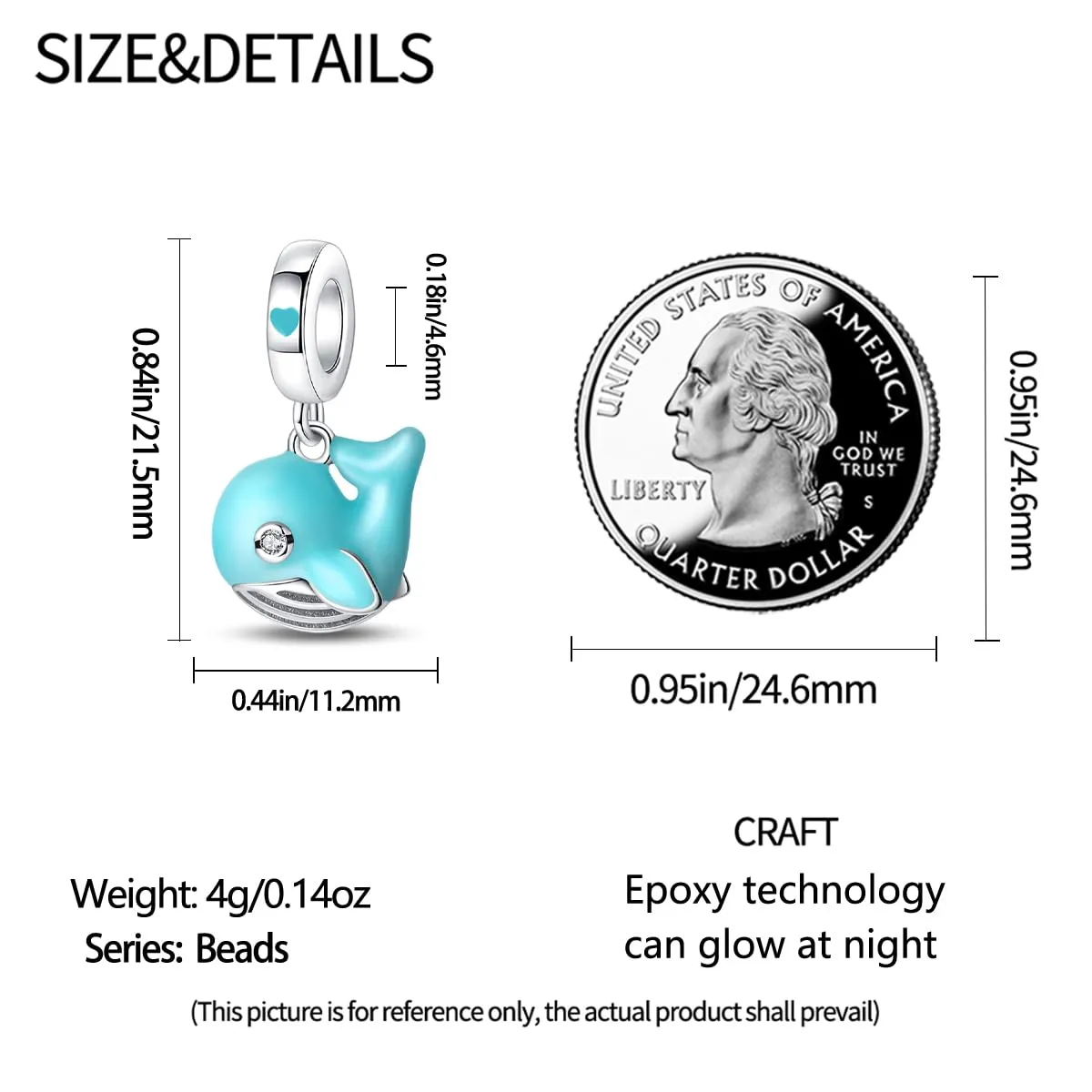 KUNSIR Ciondolo in Argento Sterling 925 con Cubic Zirconia per Braccialetti e Collane Europei - immagine 6