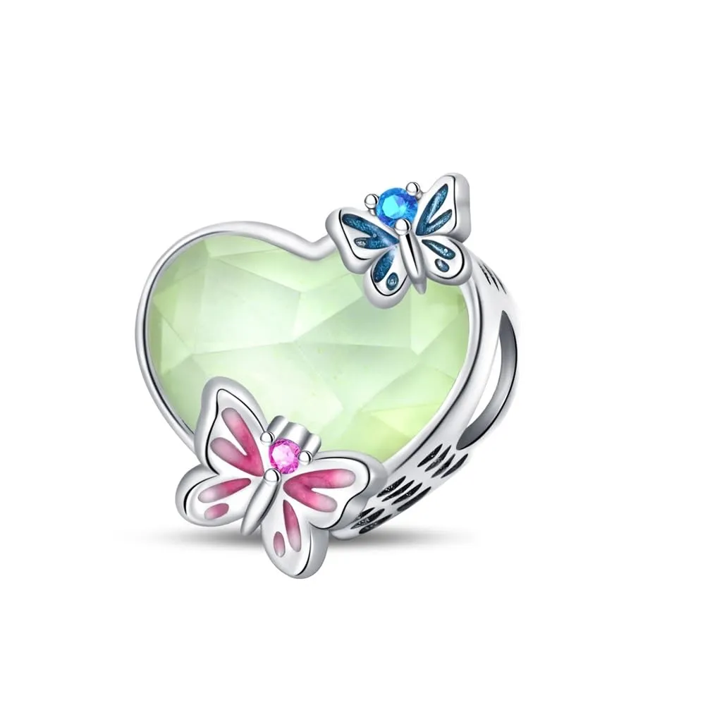 KUNSIR Bead Charm in Argento Sterling 925 con Cubic Zirconia per Braccialetti e Collane Europei - immagine 1