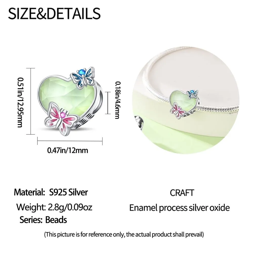 KUNSIR Bead Charm in Argento Sterling 925 con Cubic Zirconia per Braccialetti e Collane Europei - immagine 5