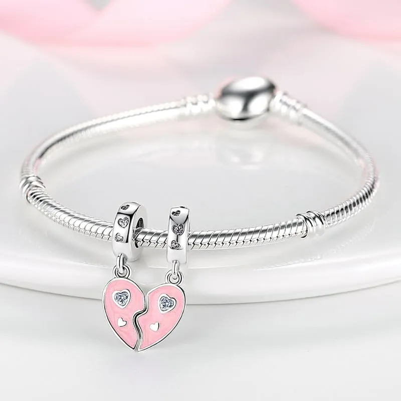 KUNSIR Bead Charm in Argento Sterling 925 con Cubic Zirconia, Compatibile con Braccialetti e Collane Europei - immagine 3