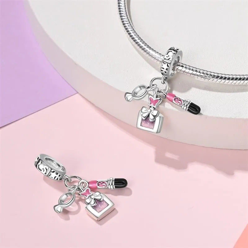 KUNSIR Bead Charm in Argento Sterling 925 con Cubic Zirconia per Braccialetti e Collane Europei - immagine 2