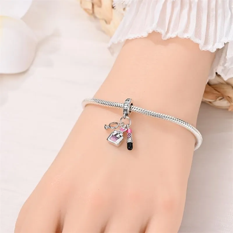 KUNSIR Bead Charm in Argento Sterling 925 con Cubic Zirconia per Braccialetti e Collane Europei - immagine 4