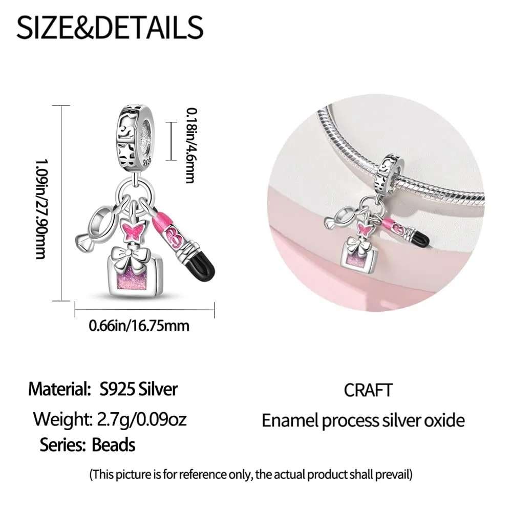 KUNSIR Bead Charm in Argento Sterling 925 con Cubic Zirconia per Braccialetti e Collane Europei - immagine 5