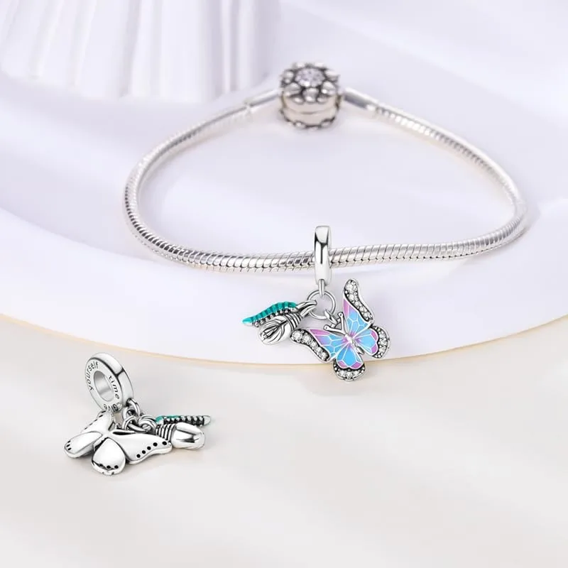 KUNSIR Ciondolo in Argento Sterling 925 con Cubic Zirconia per Braccialetti e Collane Europei - immagine 3