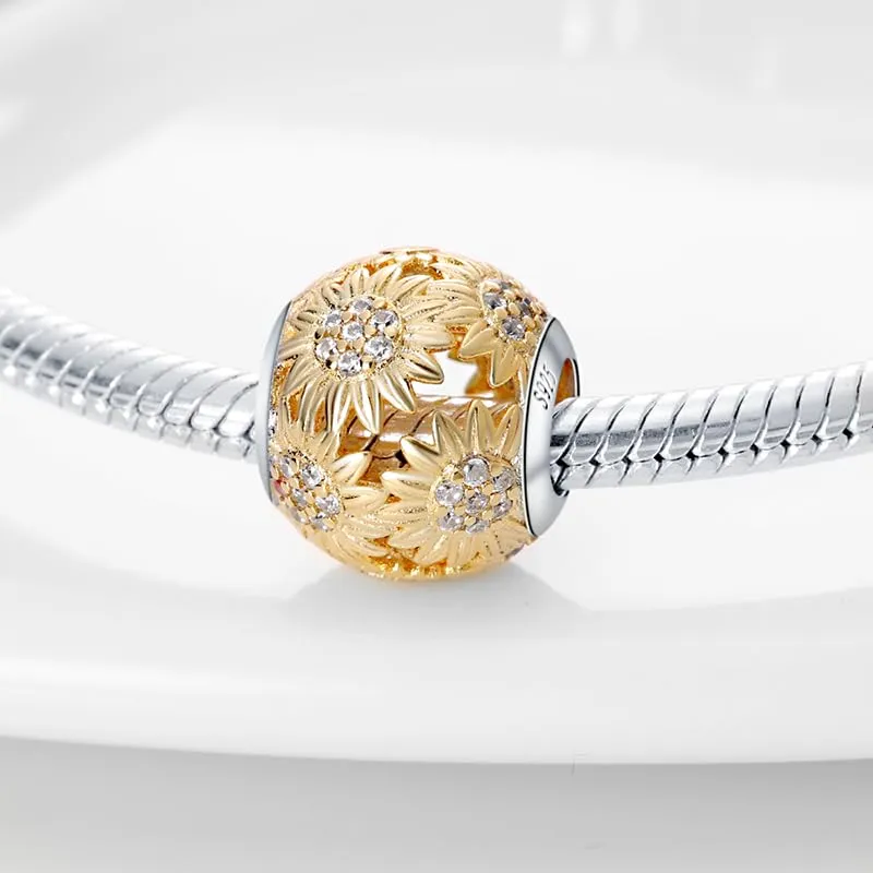 KUNSIR Ciondolo in Argento Sterling 925 con Cubic Zirconia per Braccialetti e Collane Europei - immagine 2