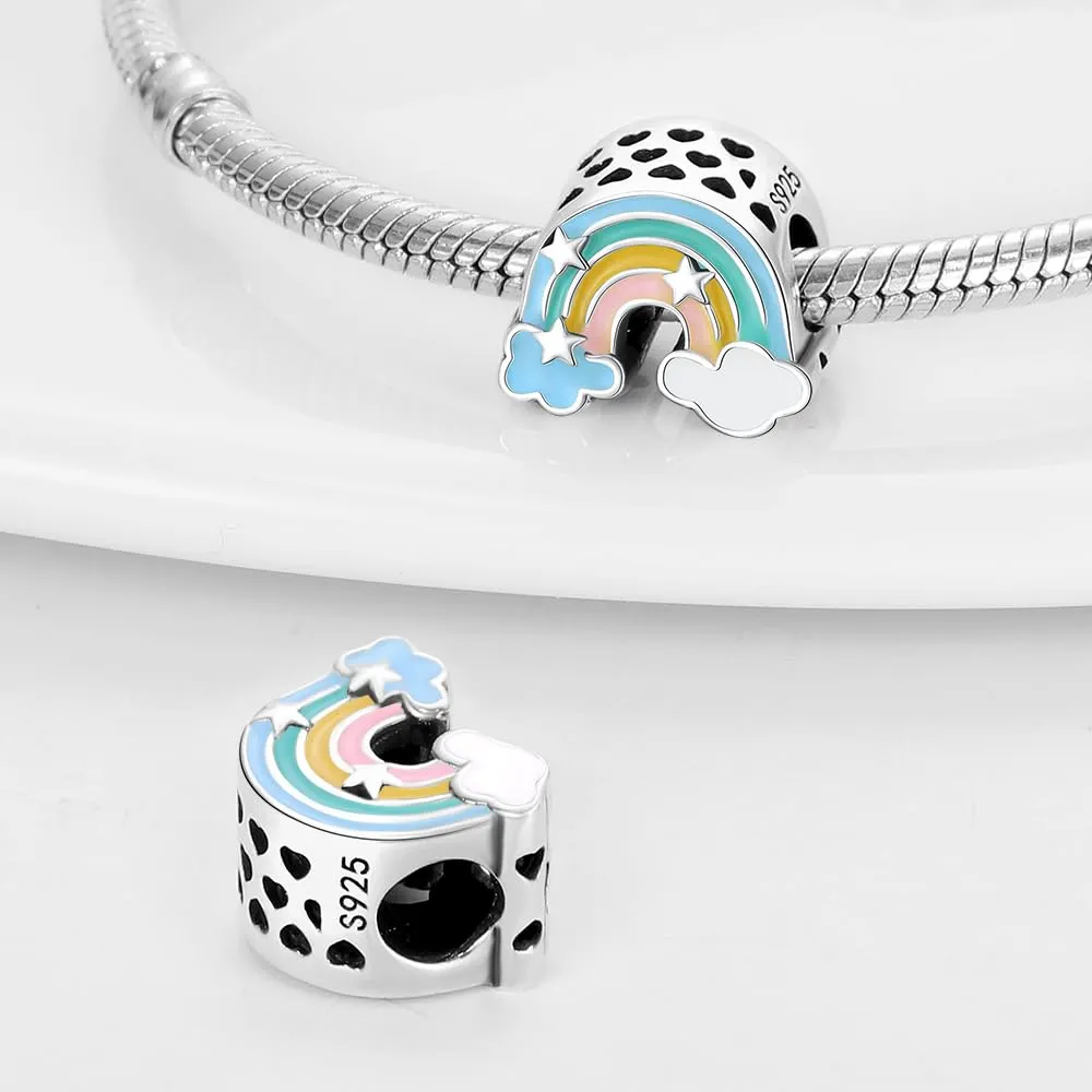 KUNSIR Ciondolo in Argento Sterling 925 con Cubic Zirconia per Braccialetti e Collane Europei - immagine 2
