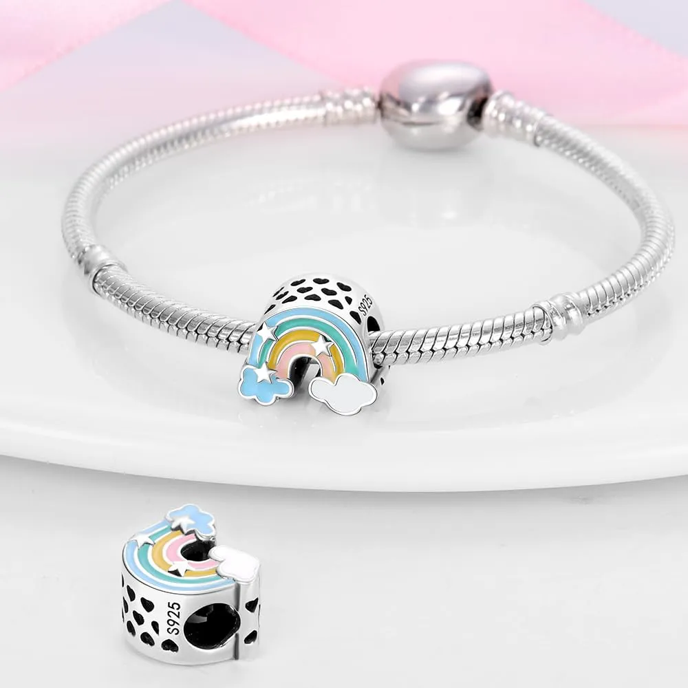 KUNSIR Ciondolo in Argento Sterling 925 con Cubic Zirconia per Braccialetti e Collane Europei - immagine 3