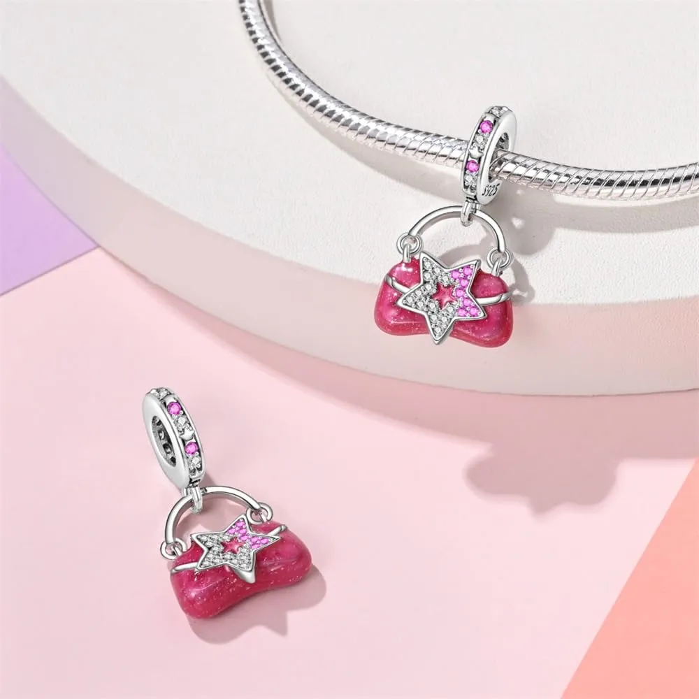 KUNSIR Bead Charm in Argento Sterling 925 con Cubic Zirconia per Braccialetti e Collane Europei - immagine 2