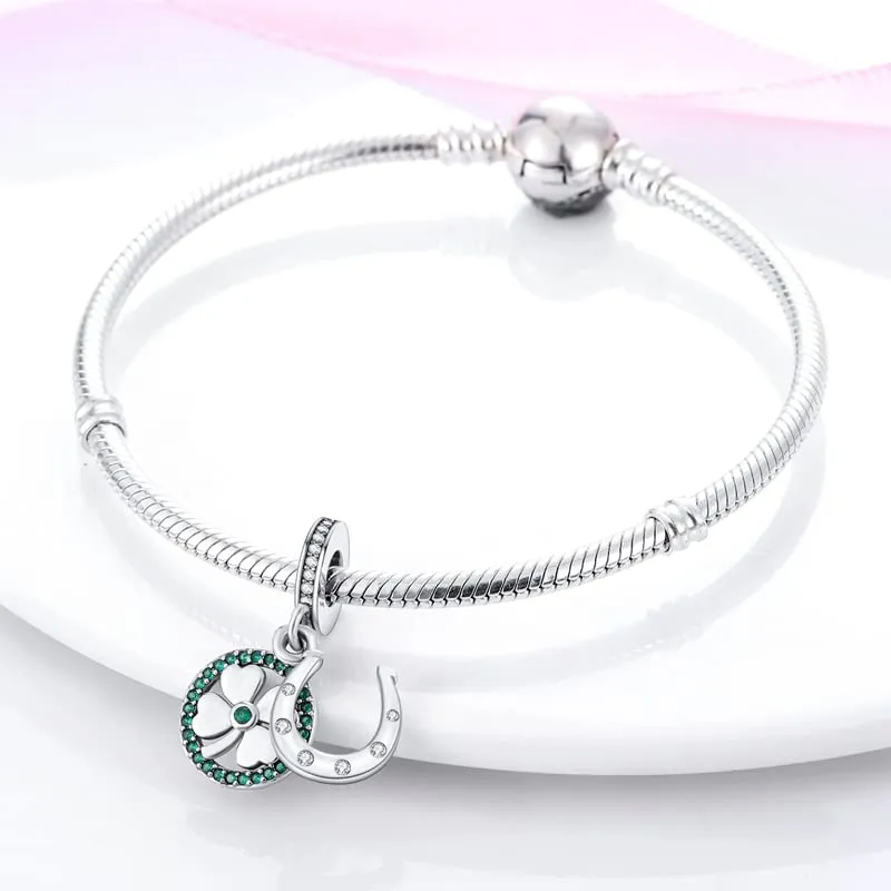 KUNSIR Bead Charm in Argento Sterling 925 con Cubic Zirconia per Braccialetti e Collane Europee - immagine 3