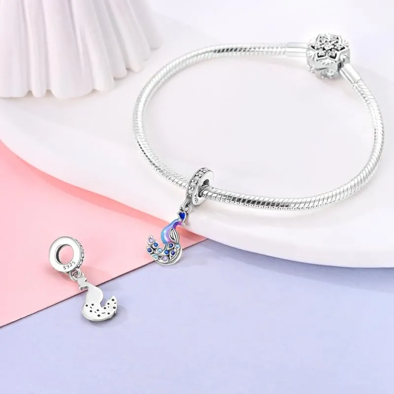 KUNSIR Ciondolo Argento Sterling 925 con Cubic Zirconia per Braccialetti e Collane Europei - immagine 3