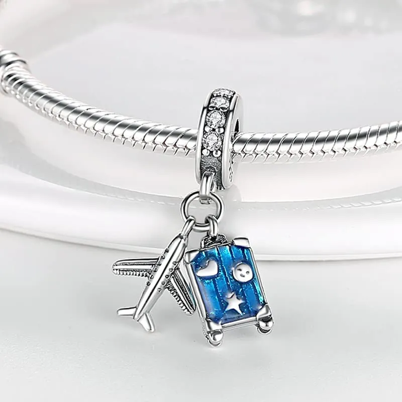 KUNSIR Ciondolo in Argento Sterling 925 con Cubic Zirconia per Braccialetti e Collane Europei - immagine 2